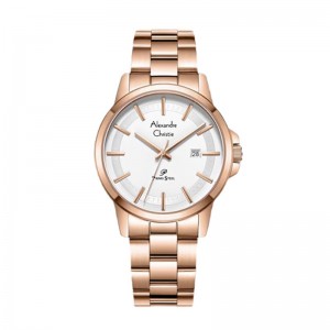 Alexandre Christie AC 1034 Rosegold White Man MDBRGSL